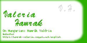 valeria hamrak business card